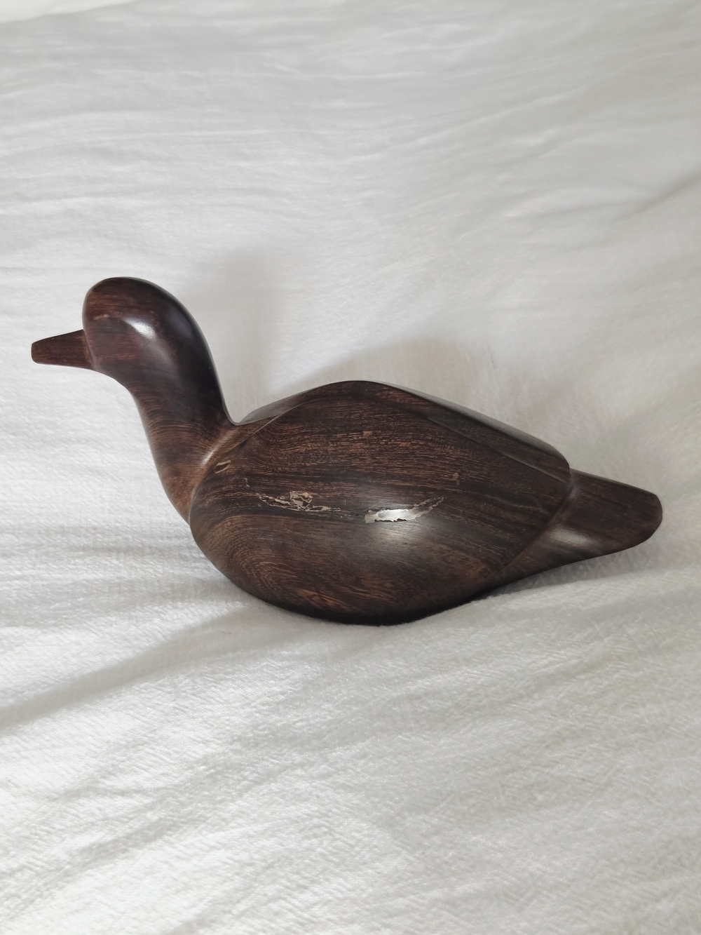 Handcrafted Solid Ironwood Duck Sculpture - Picture 1 of 8